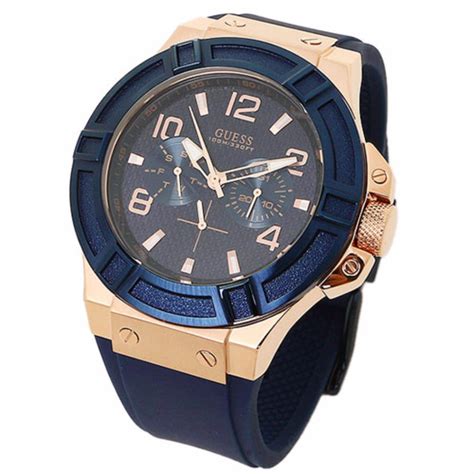 guess watch blue strap.